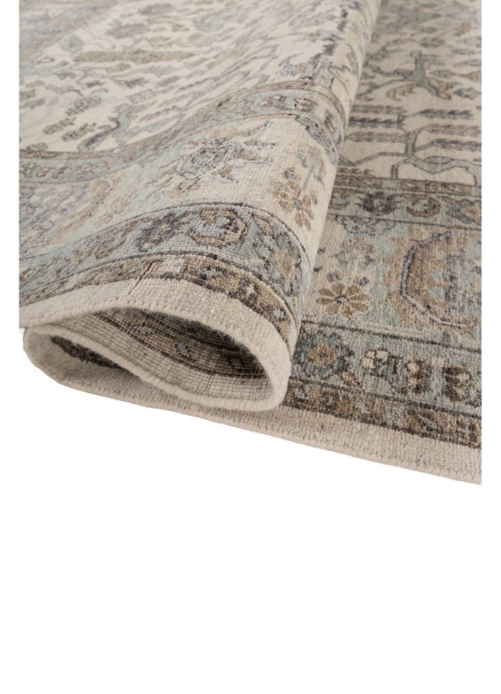 someplace in time ivory afghan wool hand knotted Rug - FoldShot someplace in time ivory afghan wool hand knotted Rug - FoldShot